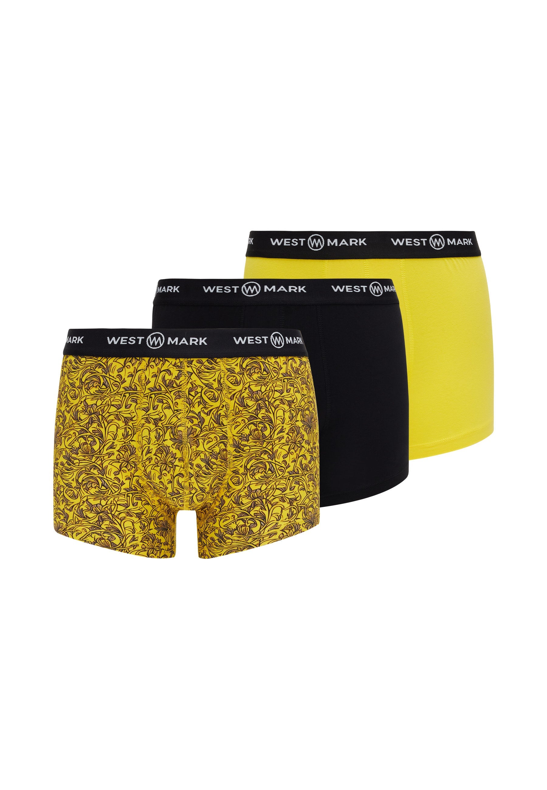 3'lü Sarı Siyah Desenli Erkek Boxer Seti OSCAR WMBOTANIC - Underwear - Westmark London EU(TR) Store Organik Pamuklu Sürdürülebilir Moda