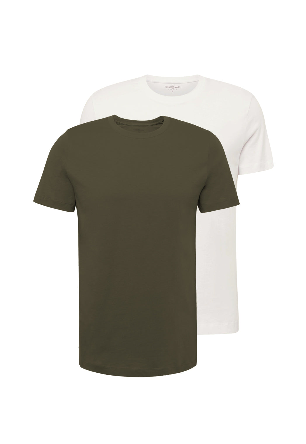 Haki ve Ekru 2li Bisiklet Yaka Regular Fit Pamuklu Erkek T-Shirt DANIEL - T-Shirt - Westmark London EU(TR) Store Organik Pamuklu Sürdürülebilir Moda