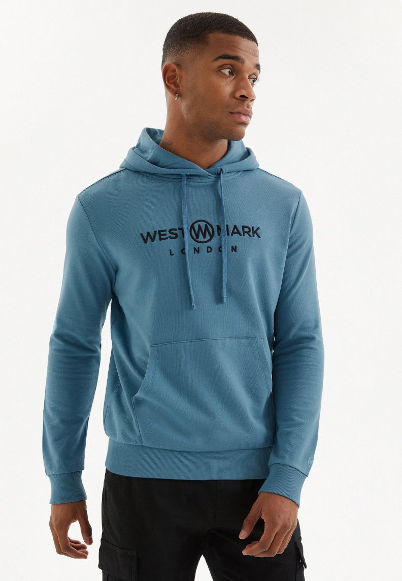 SIGNATURE HOODIE w/POCKET in Aegean Blue - Sweatshirt - Westmark London EU(TR) Store Organik Pamuklu Sürdürülebilir Moda