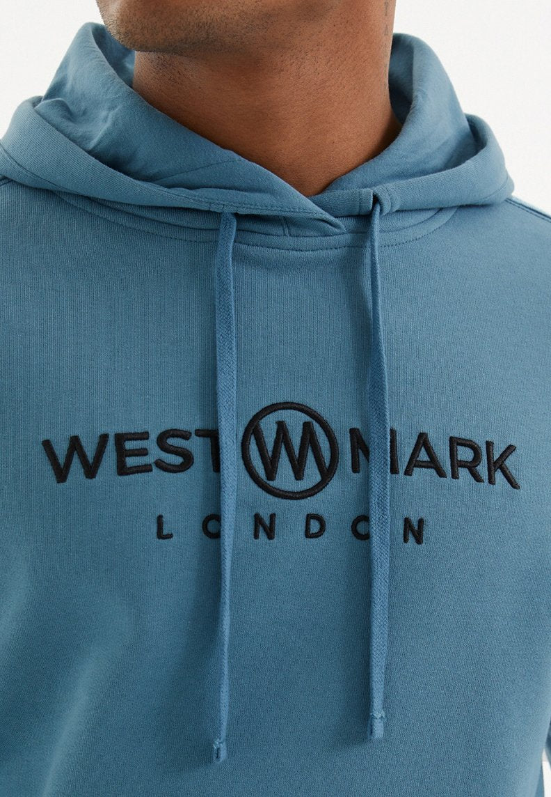 SIGNATURE HOODIE w/POCKET in Aegean Blue - Sweatshirt - Westmark London EU(TR) Store Organik Pamuklu Sürdürülebilir Moda