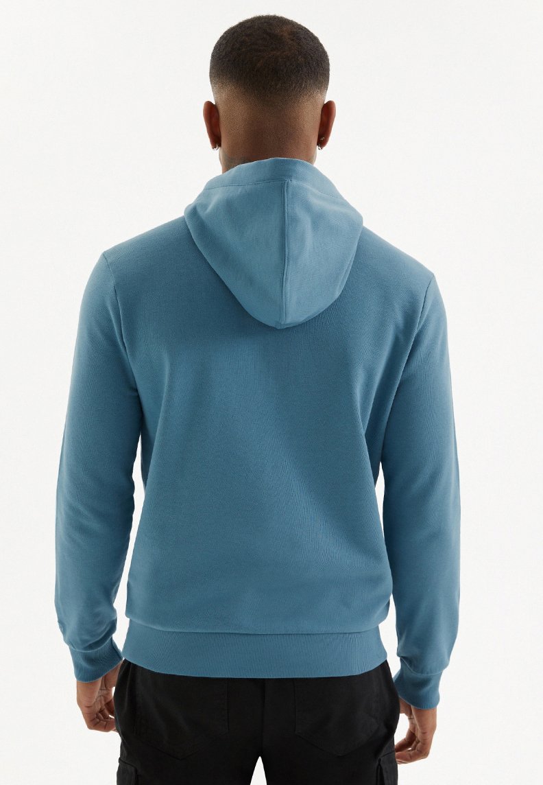 SIGNATURE HOODIE w/POCKET in Aegean Blue - Sweatshirt - Westmark London EU(TR) Store Organik Pamuklu Sürdürülebilir Moda
