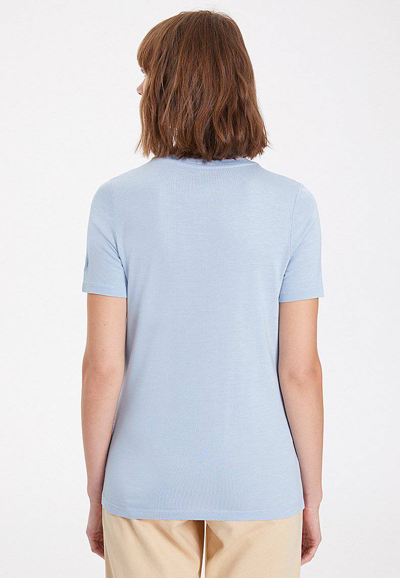 ESSENTIALS CREW NECK LOOSE TEE in Dusty Blue - T-Shirt - Westmark London EU(TR) Store Organik Pamuklu Sürdürülebilir Moda