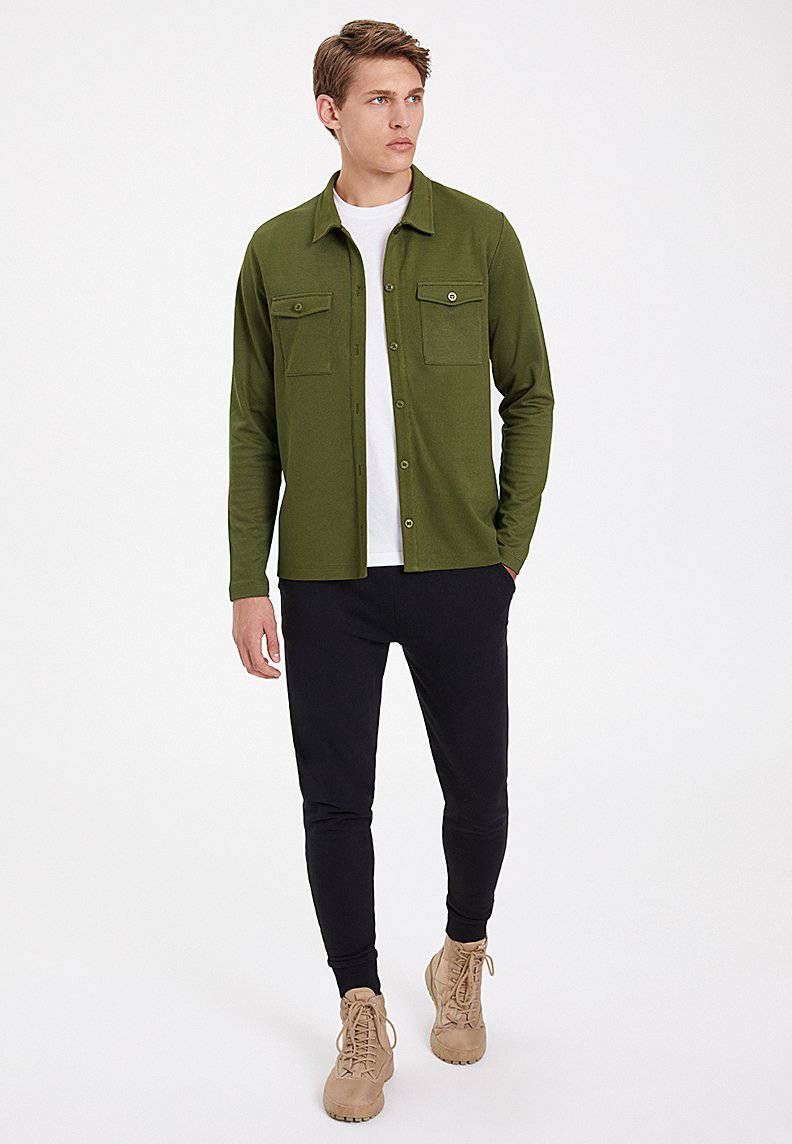 ESSENTIALS OVERSHIRT in Capulet Olive - Overshirt - Westmark London EU(TR) Store Organik Pamuklu Sürdürülebilir Moda