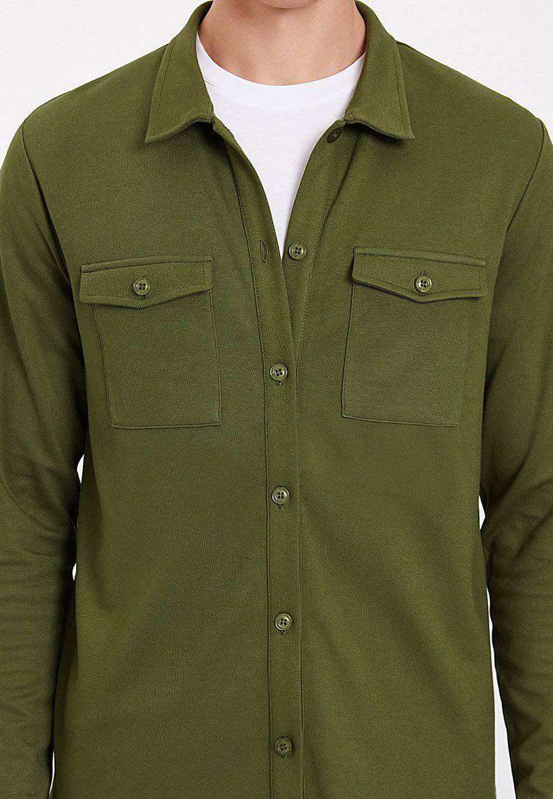 ESSENTIALS OVERSHIRT in Capulet Olive - Overshirt - Westmark London EU(TR) Store Organik Pamuklu Sürdürülebilir Moda