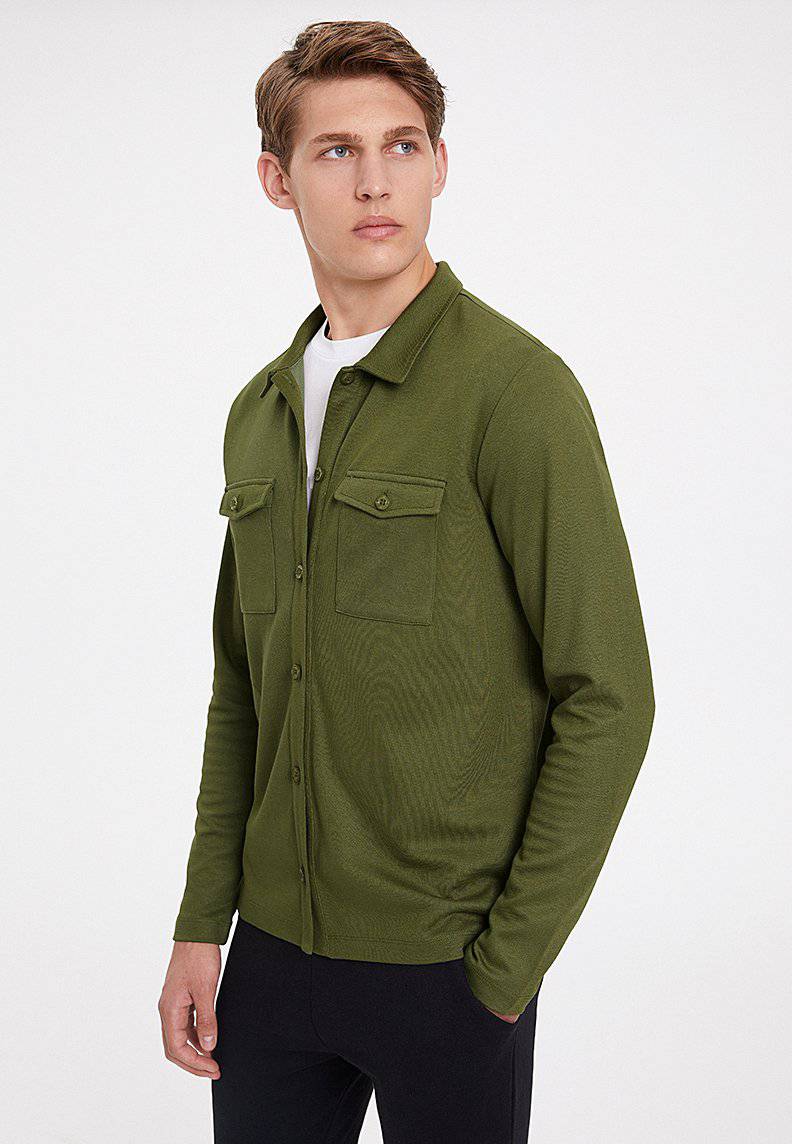ESSENTIALS OVERSHIRT in Capulet Olive - Overshirt - Westmark London EU(TR) Store Organik Pamuklu Sürdürülebilir Moda
