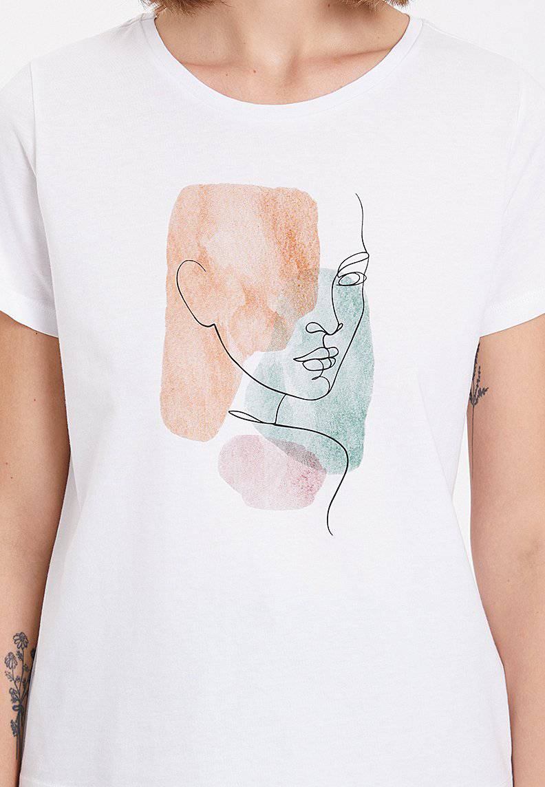 WATERCOLOUR PORTRAIT TEE - T-Shirt - Westmark London EU(TR) Store Organik Pamuklu Sürdürülebilir Moda
