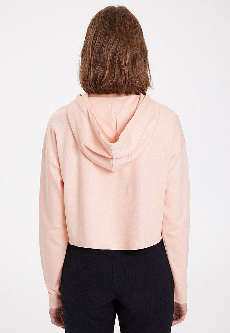 ESSENTIALS CROPPED HOODIE in Peachy Keen - Sweatshirt - Westmark London EU(TR) Store Organik Pamuklu Sürdürülebilir Moda