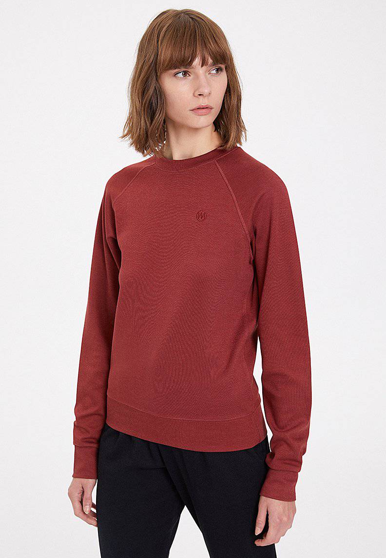 ESSENTIALS REGLAN SLEEVE SWEAT in Spiced Apple - Sweatshirt - Westmark London EU(TR) Store Organik Pamuklu Sürdürülebilir Moda