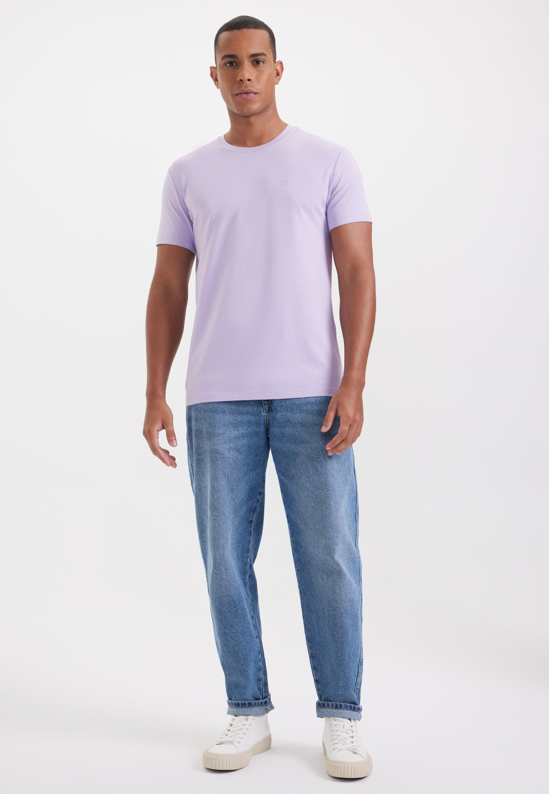 Lila Bisiklet Yaka Regular Fit Modal Pamuk Karışımlı Basic Erkek T-Shirt PARKER - T-Shirt - Westmark London EU(TR) Store Organik Pamuklu Sürdürülebilir Moda