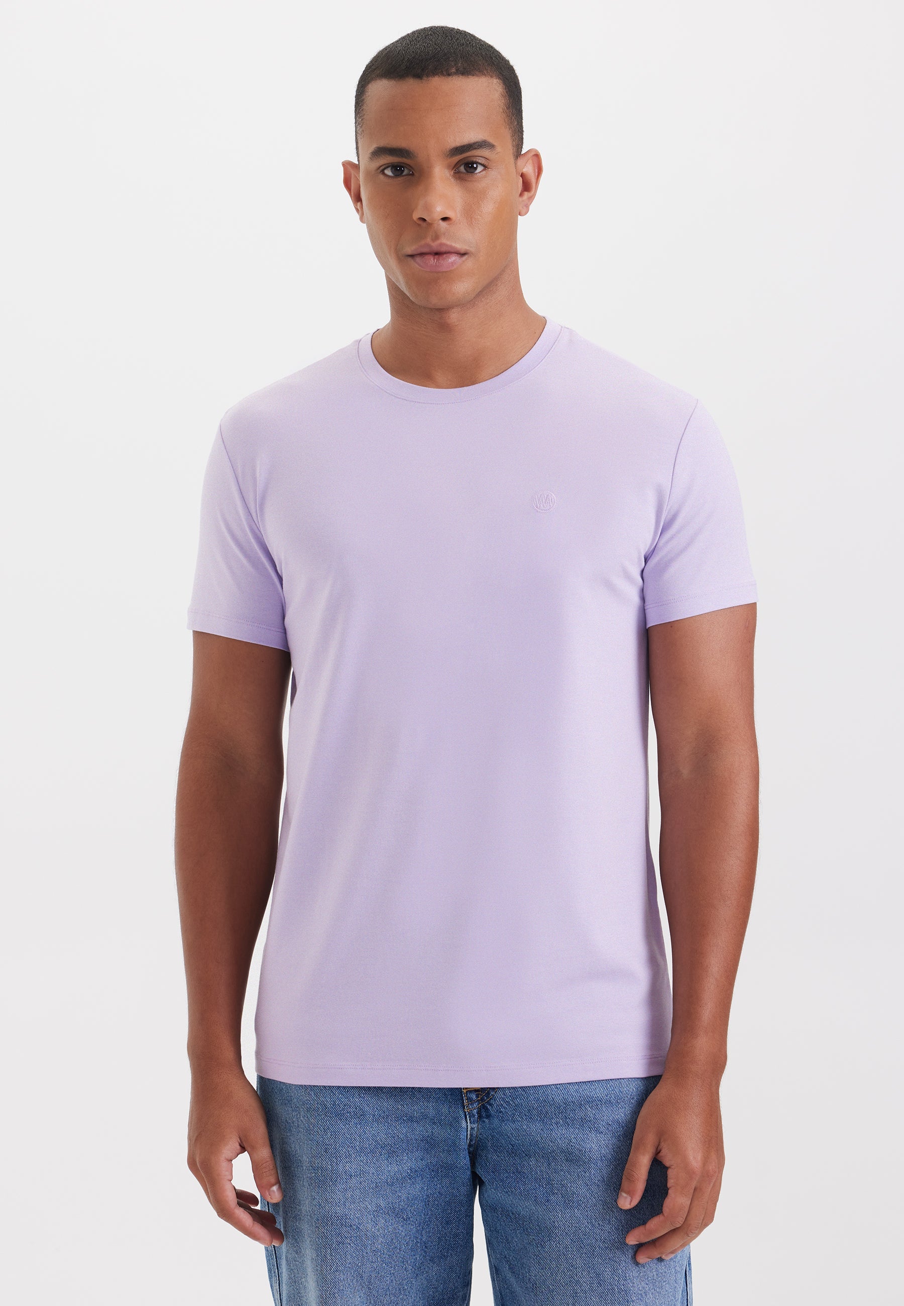 Lila Bisiklet Yaka Regular Fit Modal Pamuk Karışımlı Basic Erkek T-Shirt PARKER - T-Shirt - Westmark London EU(TR) Store Organik Pamuklu Sürdürülebilir Moda