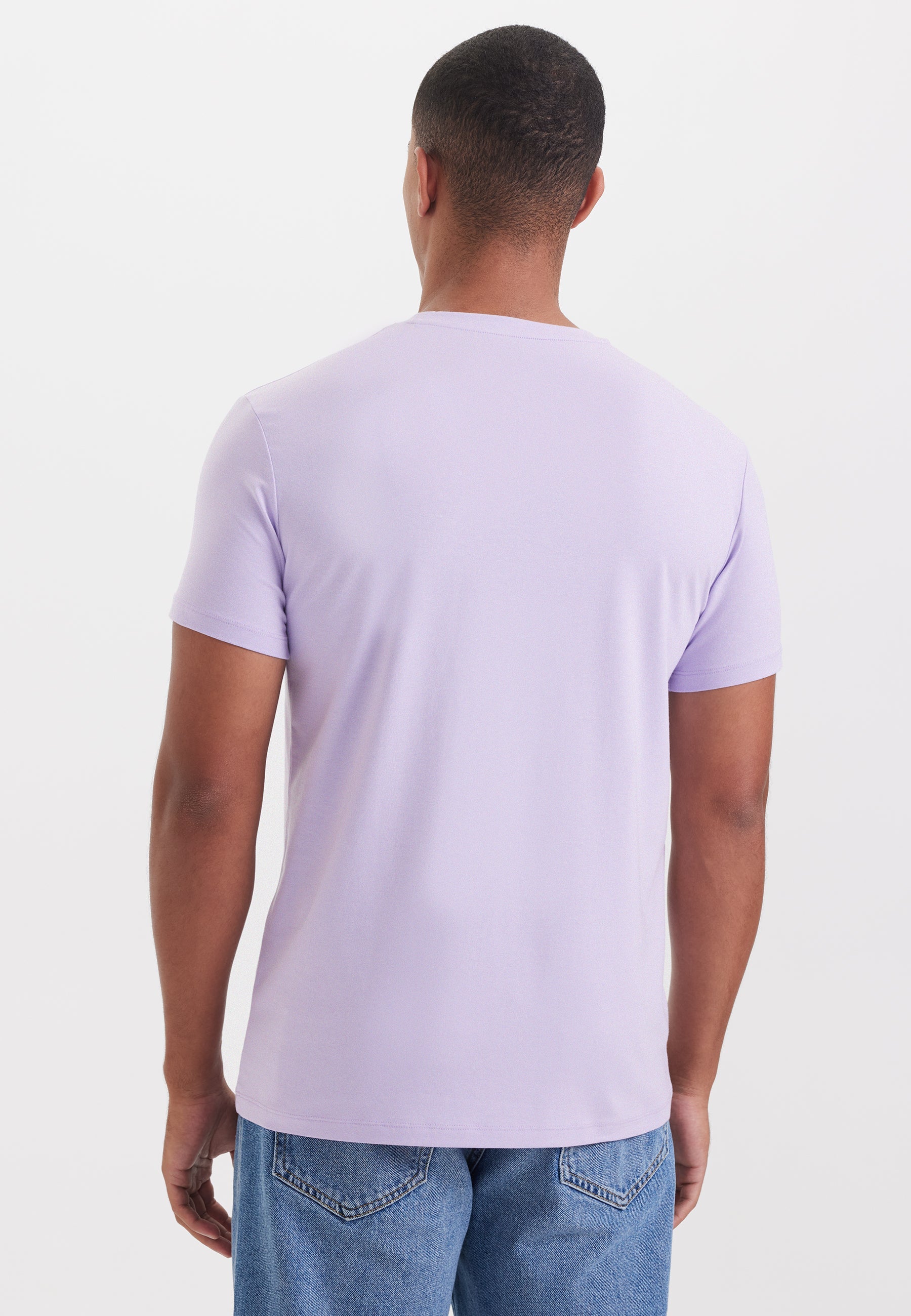 Lila Bisiklet Yaka Regular Fit Modal Pamuk Karışımlı Basic Erkek T-Shirt PARKER - T-Shirt - Westmark London EU(TR) Store Organik Pamuklu Sürdürülebilir Moda