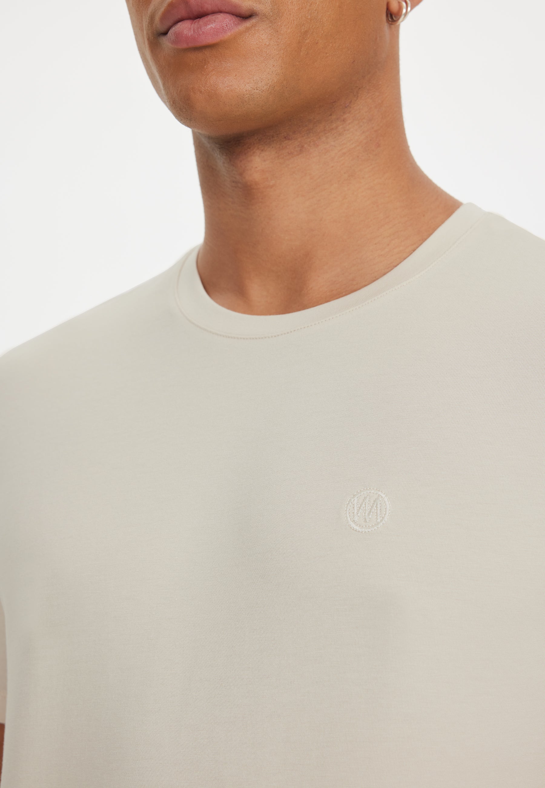 Bej Bisiklet Yaka Regular Fit Modal Pamuk Karışımlı Basic Erkek T-Shirt PARKER - T-Shirt - Westmark London EU(TR) Store Organik Pamuklu Sürdürülebilir Moda