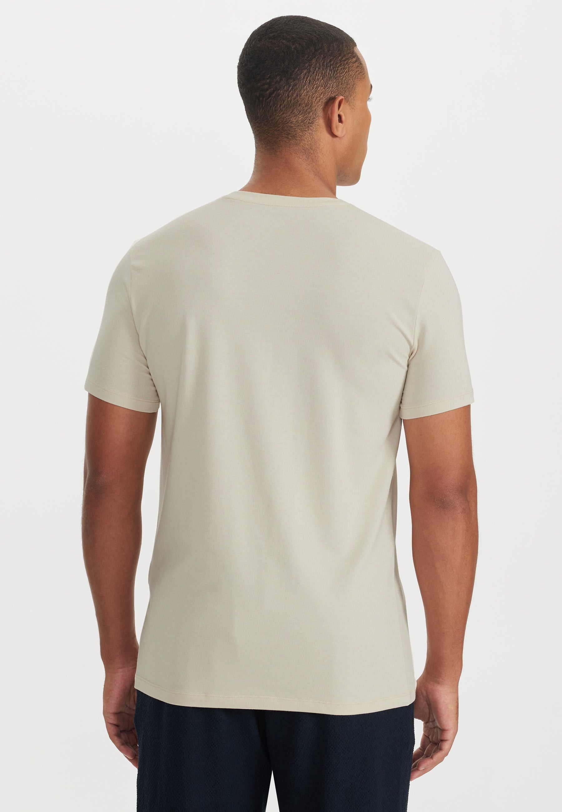 Bej Bisiklet Yaka Regular Fit Modal Pamuk Karışımlı Basic Erkek T-Shirt PARKER - T-Shirt - Westmark London EU(TR) Store Organik Pamuklu Sürdürülebilir Moda