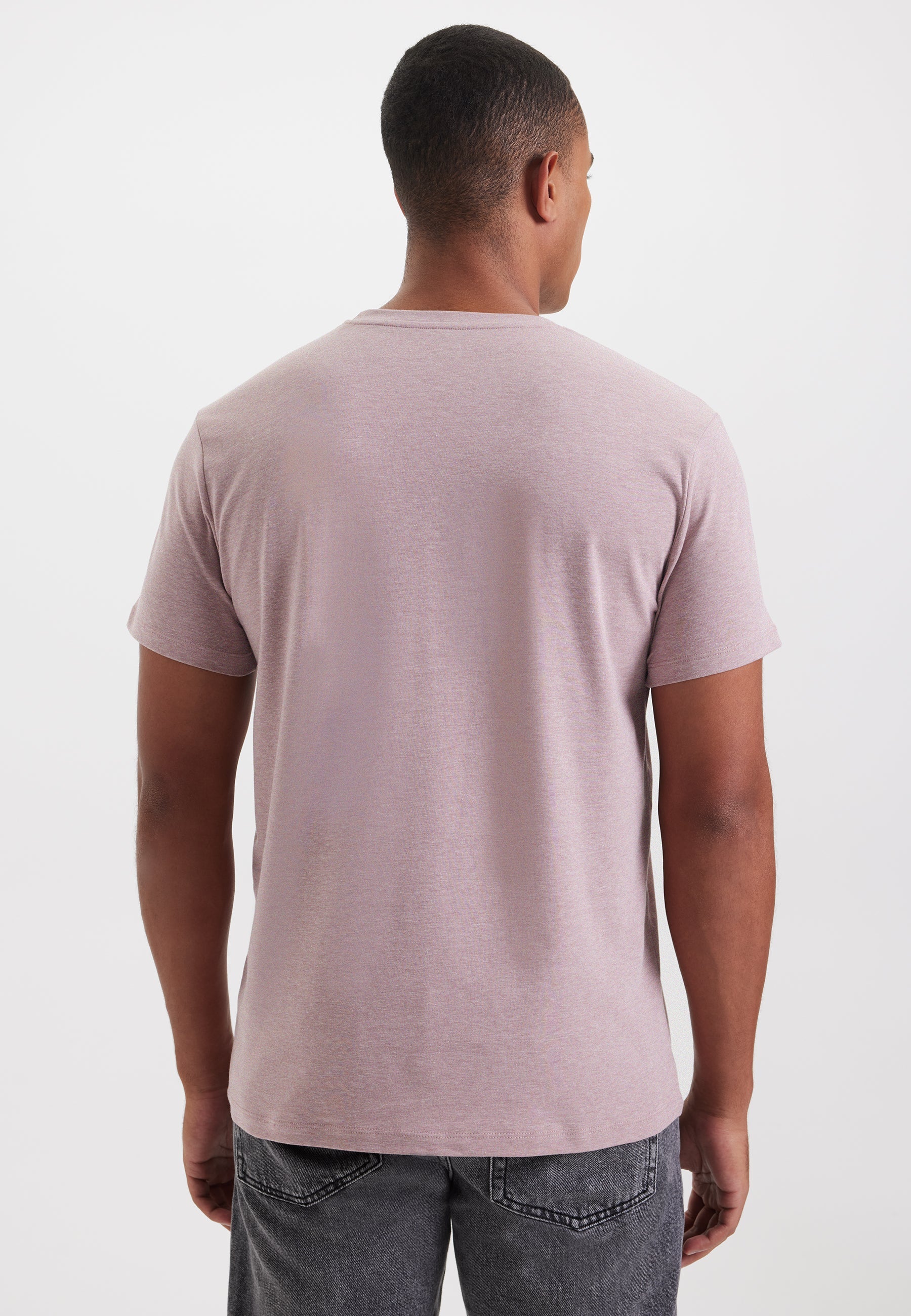 Somon Melanj Bisiklet Yaka Regular Fit Basic Erkek T-Shirt MERLIN - T-Shirt - Westmark London EU(TR) Store Organik Pamuklu Sürdürülebilir Moda