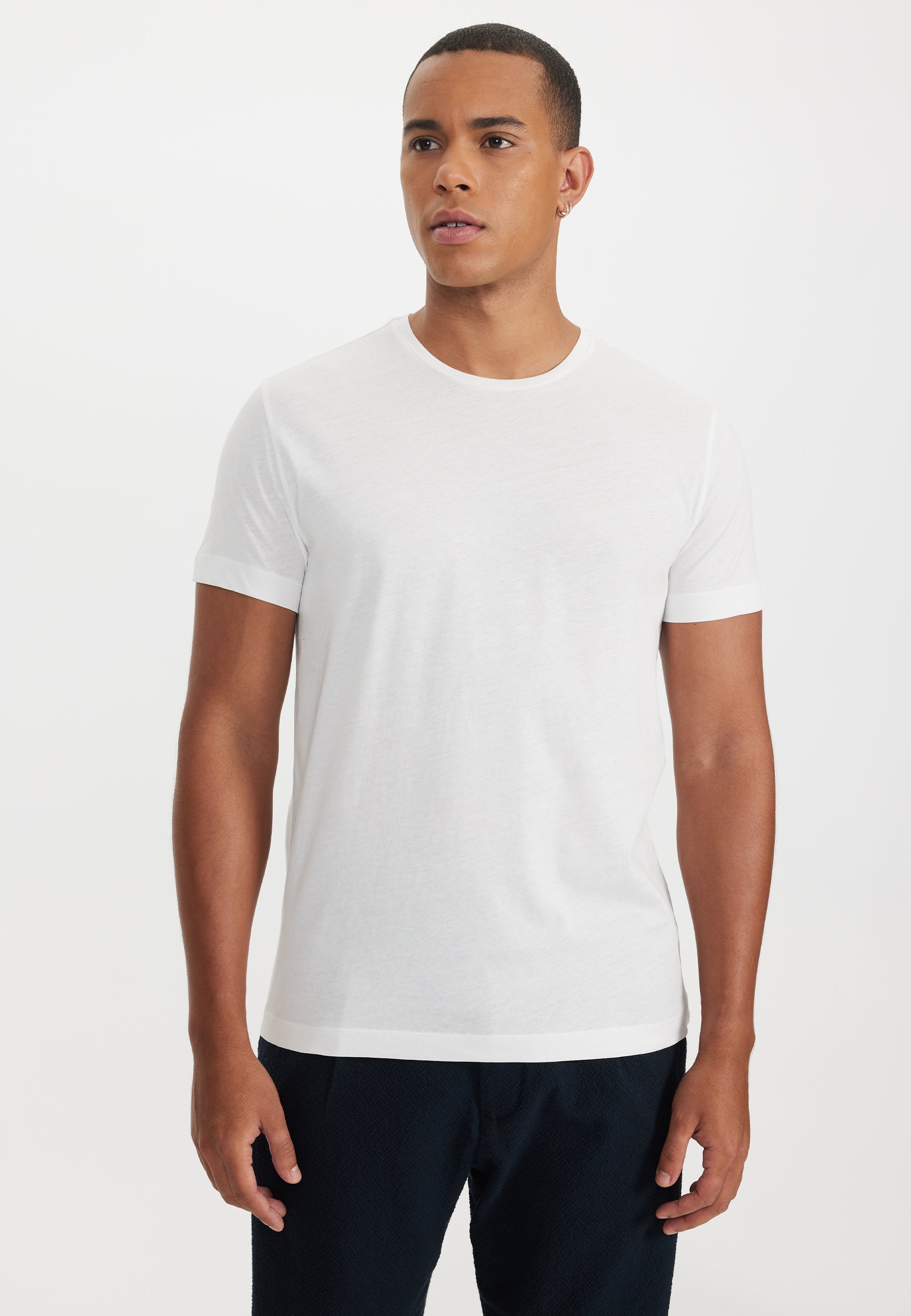 Haki ve Ekru 2li Bisiklet Yaka Regular Fit Pamuklu Erkek T-Shirt DANIEL - T-Shirt - Westmark London EU(TR) Store Organik Pamuklu Sürdürülebilir Moda