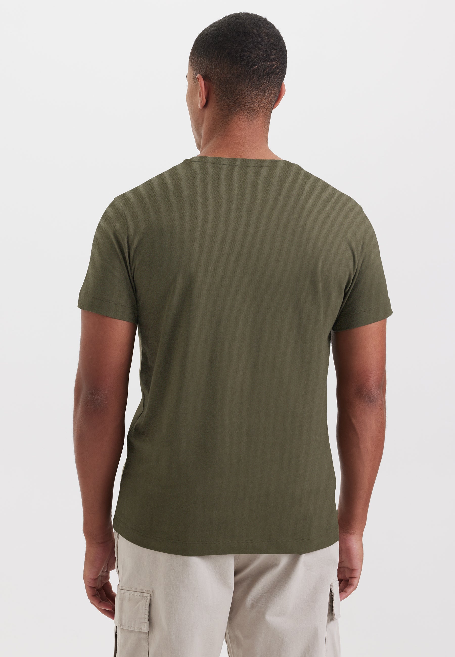 Haki ve Ekru 2li Bisiklet Yaka Regular Fit Pamuklu Erkek T-Shirt DANIEL - T-Shirt - Westmark London EU(TR) Store Organik Pamuklu Sürdürülebilir Moda