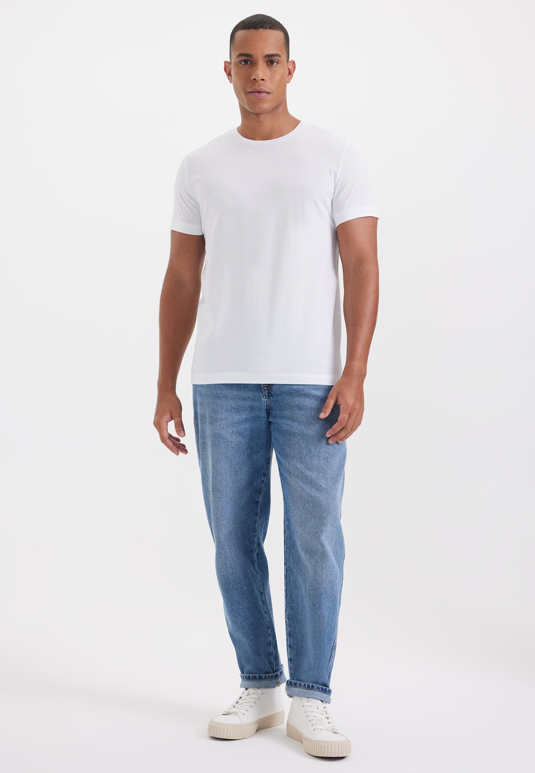 Antrasit ve Beyaz 2li Bisiklet Yaka Regular Fit Pamuklu Erkek T-Shirt DANIEL - T-Shirt - Westmark London EU(TR) Store Organik Pamuklu Sürdürülebilir Moda