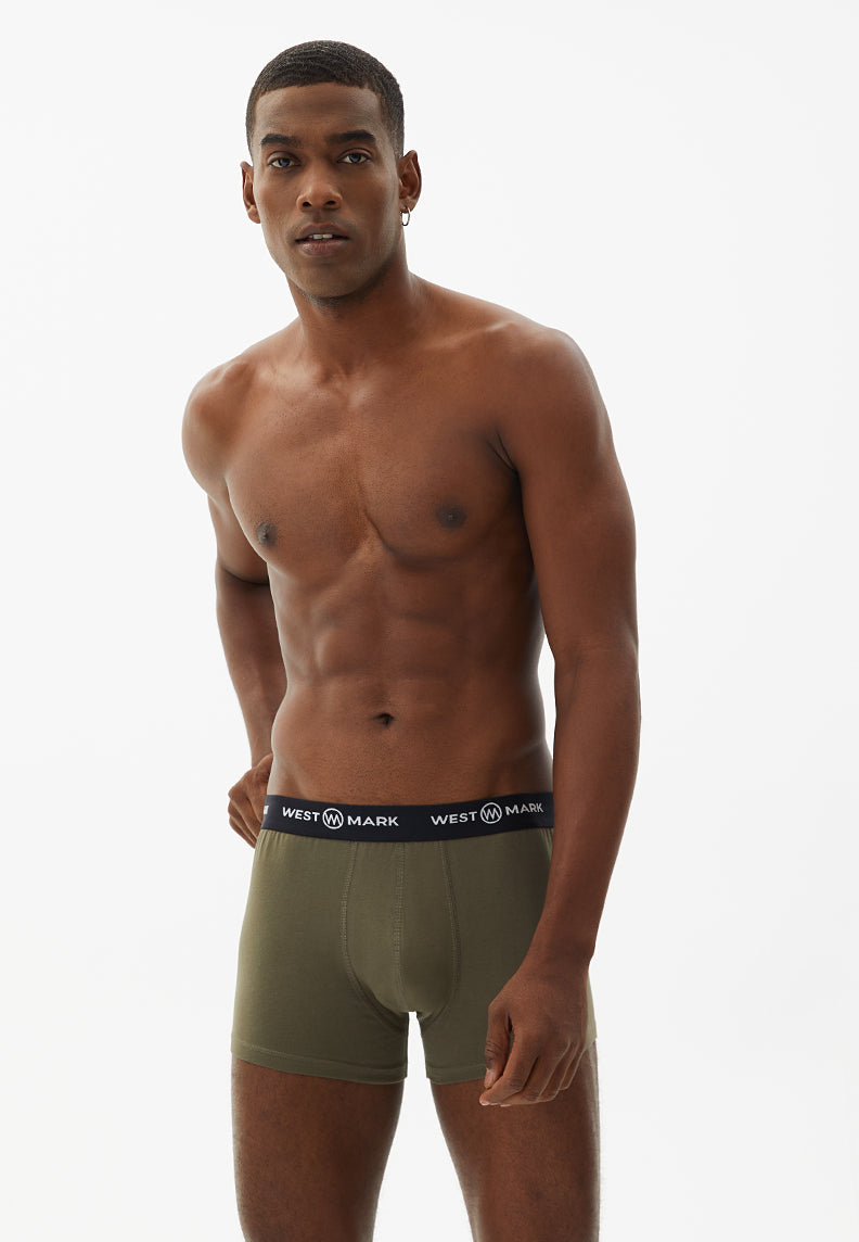 OSCAR TRUNK 3-PACK in White, Grey Melange, Khaki - Underwear - Westmark London EU(TR) Store Organik Pamuklu Sürdürülebilir Moda