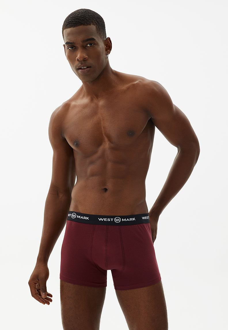 OSCAR TRUNK 3-PACK in Orange, Khaki, Bordeaux - Underwear - Westmark London EU(TR) Store Organik Pamuklu Sürdürülebilir Moda