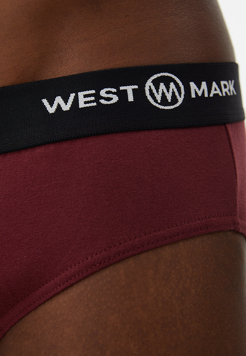LOGAN BRIEF 3-PACK in Grey Melange, Bordeaux, Navy - Underwear - Westmark London EU(TR) Store Organik Pamuklu Sürdürülebilir Moda
