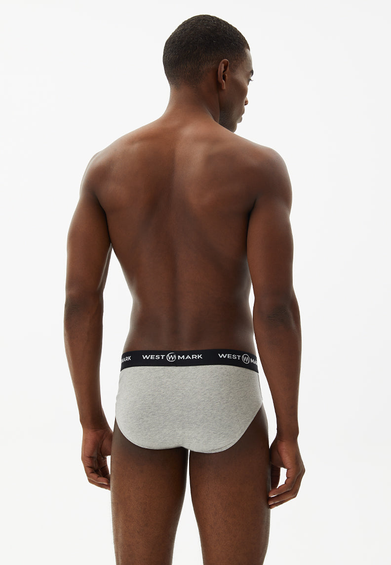 LOGAN BRIEF 3-PACK in Grey Melange - Underwear - Westmark London EU(TR) Store Organik Pamuklu Sürdürülebilir Moda