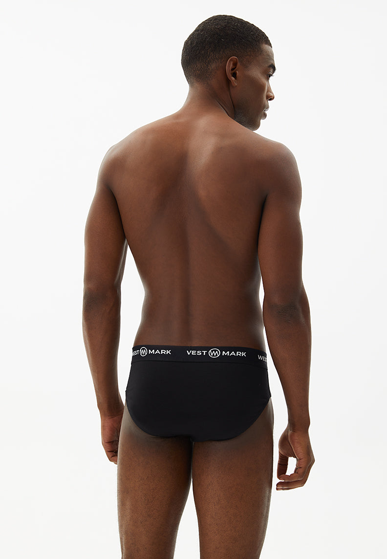3’lü Siyah Beyaz Kırmızı Pamuk Karışımlı Erkek Slip Seti LOGAN - Underwear - Westmark London EU(TR) Store Organik Pamuklu Sürdürülebilir Moda