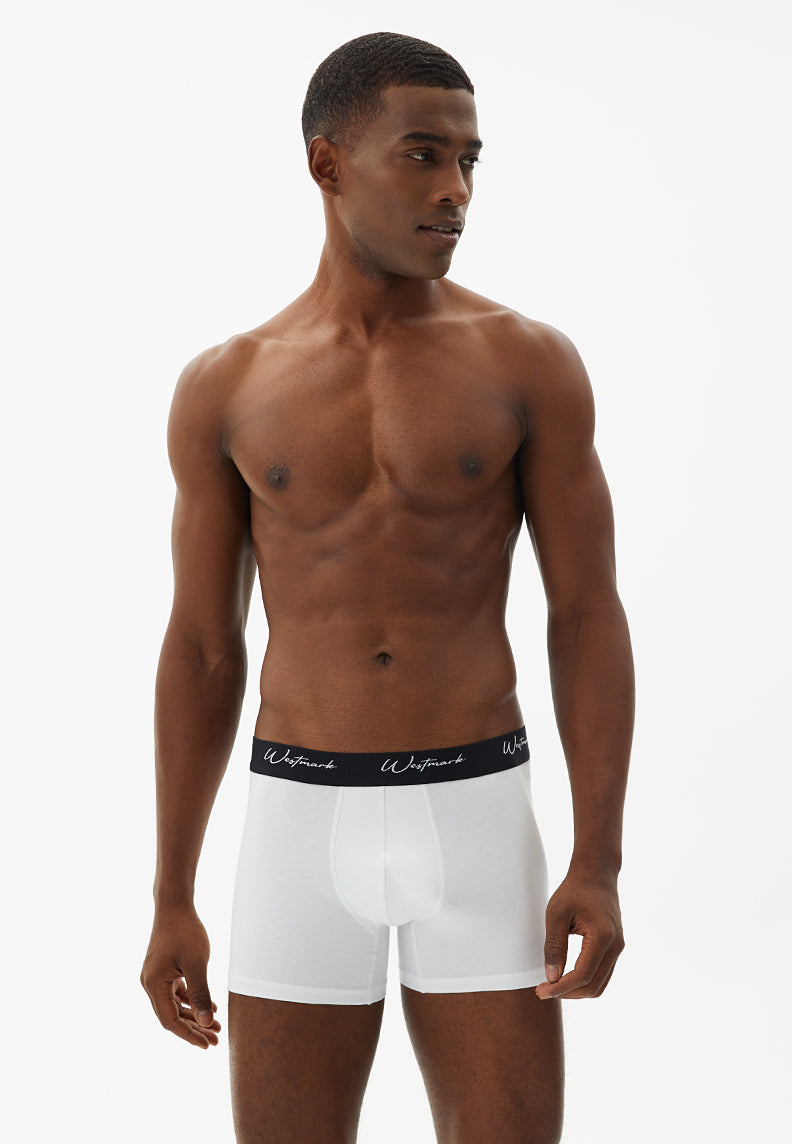 LUCAS TRUNK 3-PACK in Khaki, White, Navy - Underwear - Westmark London EU(TR) Store Organik Pamuklu Sürdürülebilir Moda
