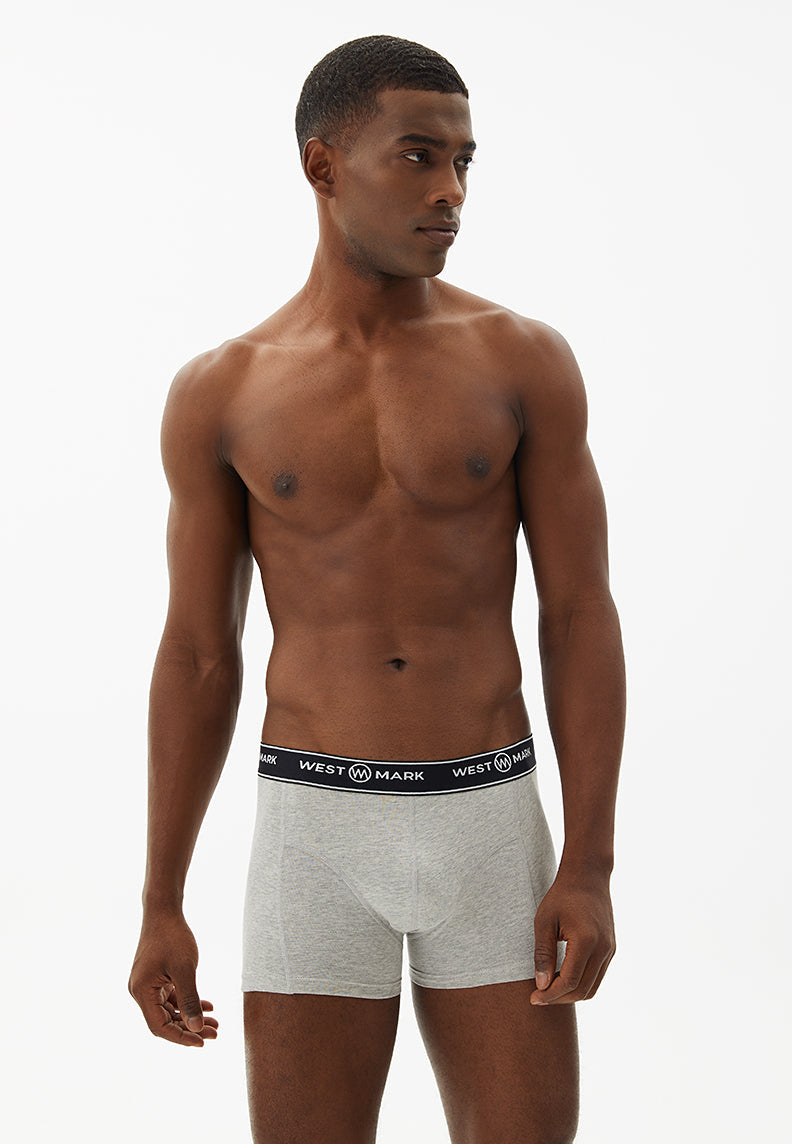ATLAS TRUNK 3-PACK in Black, White, Grey Melange - Underwear - Westmark London EU(TR) Store Organik Pamuklu Sürdürülebilir Moda