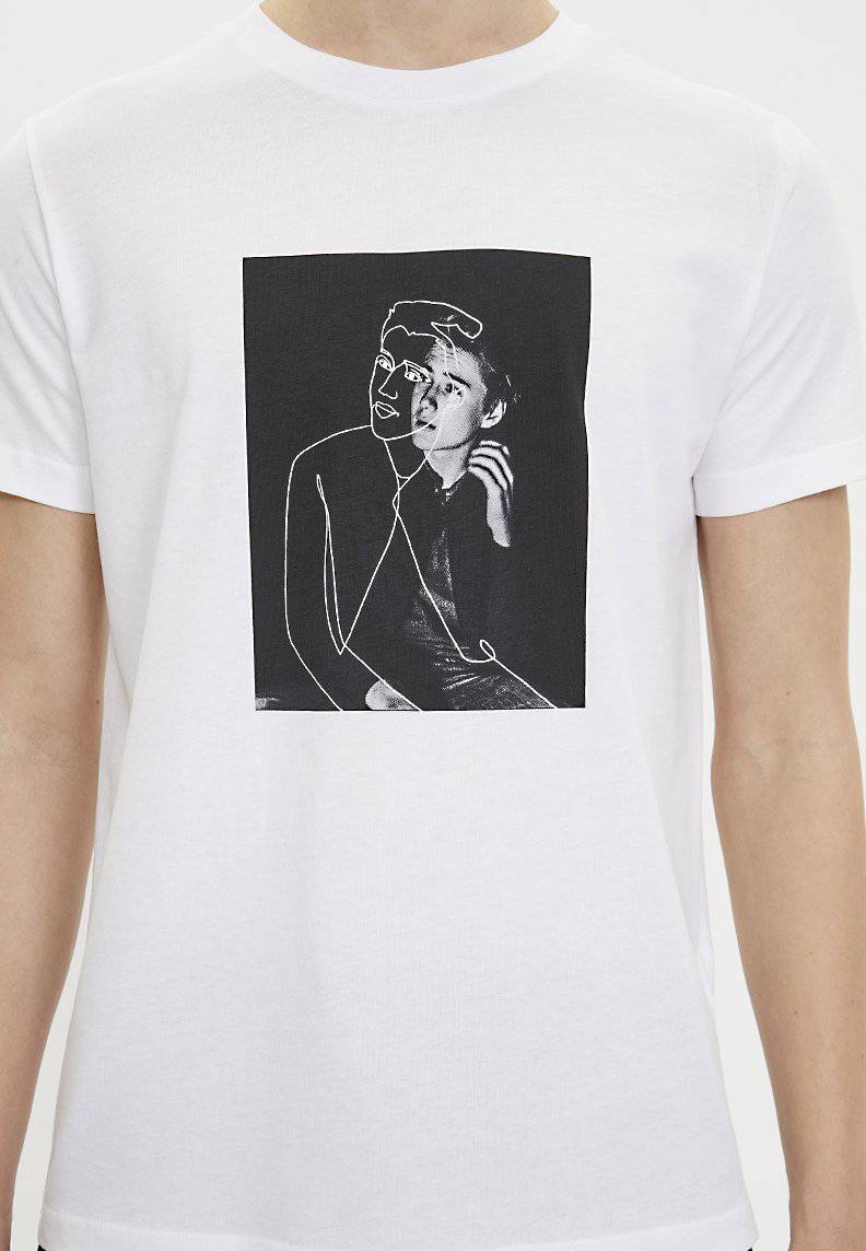 WHITE LINE ART TEE - T-Shirt - Westmark London EU(TR) Store Organik Pamuklu Sürdürülebilir Moda