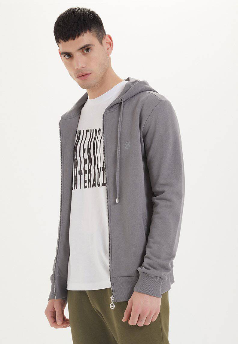 ESSENTIALS ZIP HOODIE in Charcoal Gray - Sweatshirt - Westmark London EU(TR) Store Organik Pamuklu Sürdürülebilir Moda