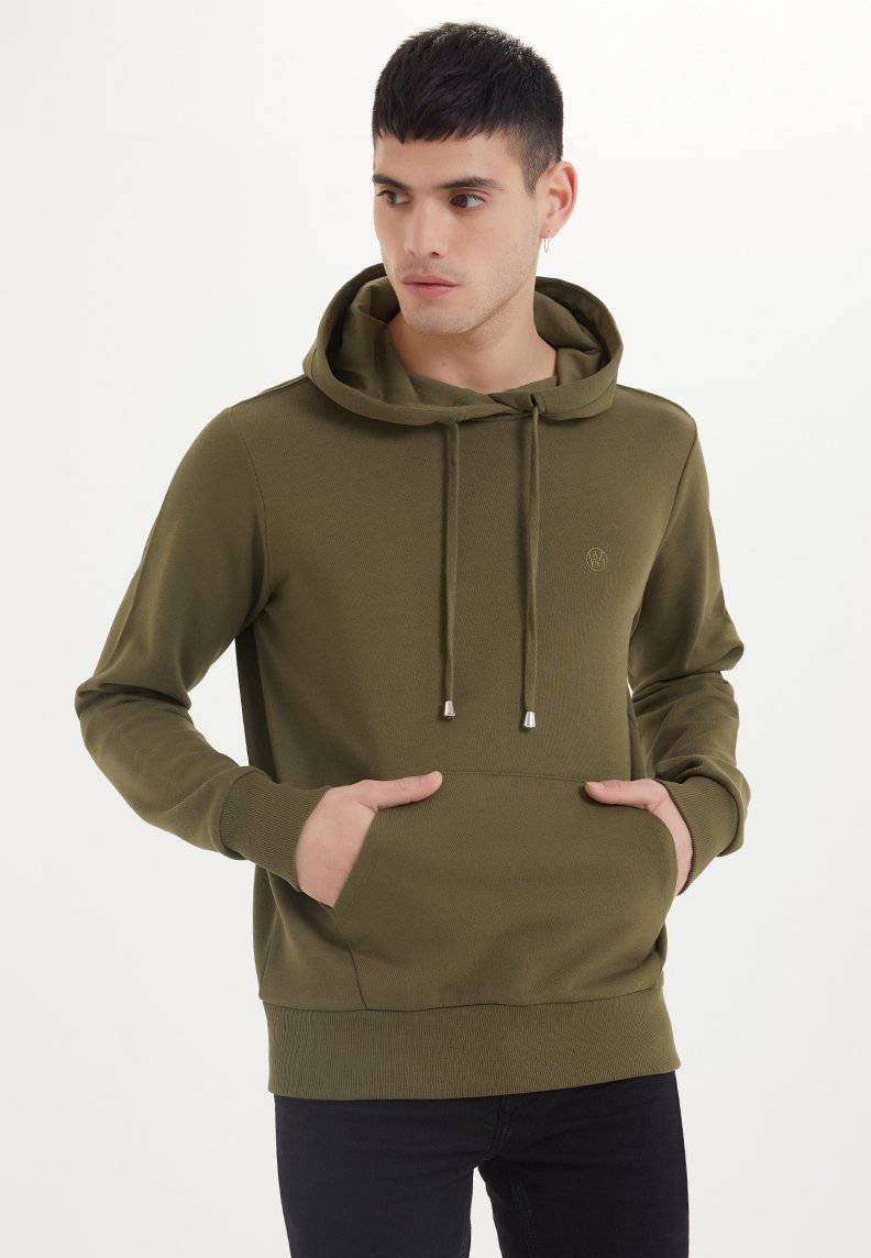 ESSENTIALS HOODIE in Dark Olive - Sweatshirt - Westmark London EU(TR) Store Organik Pamuklu Sürdürülebilir Moda