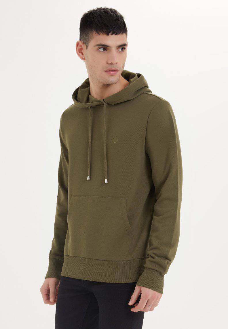 ESSENTIALS HOODIE in Dark Olive - Sweatshirt - Westmark London EU(TR) Store Organik Pamuklu Sürdürülebilir Moda