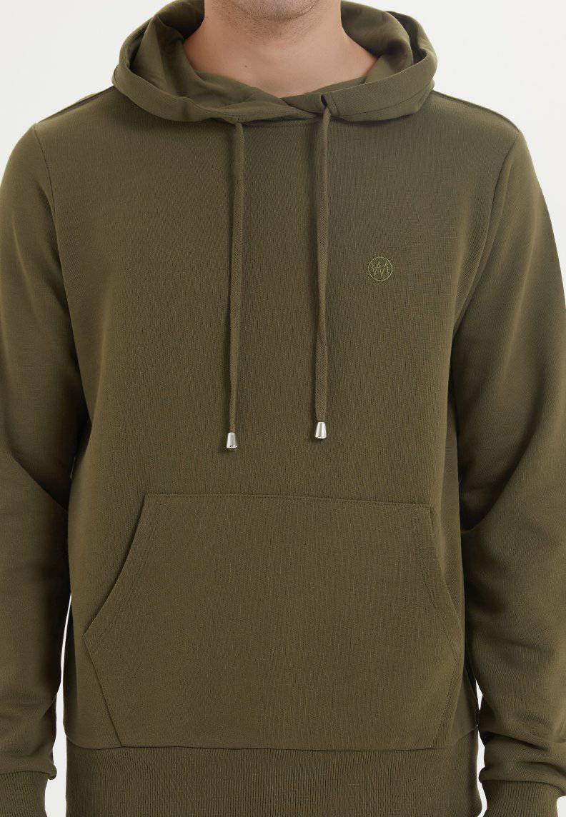 ESSENTIALS HOODIE in Dark Olive - Sweatshirt - Westmark London EU(TR) Store Organik Pamuklu Sürdürülebilir Moda
