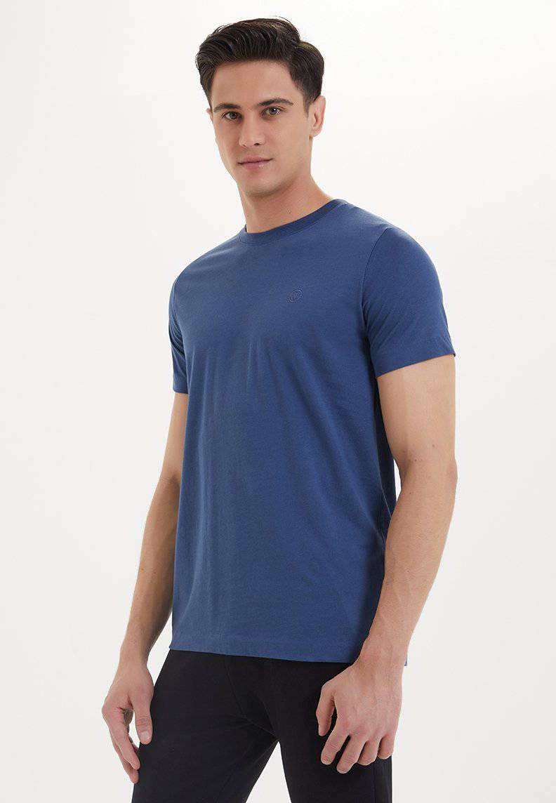 ESSENTIALS O-NECK T-SHIRT in Dark Denim - T-Shirt - Westmark London EU(TR) Store Organik Pamuklu Sürdürülebilir Moda