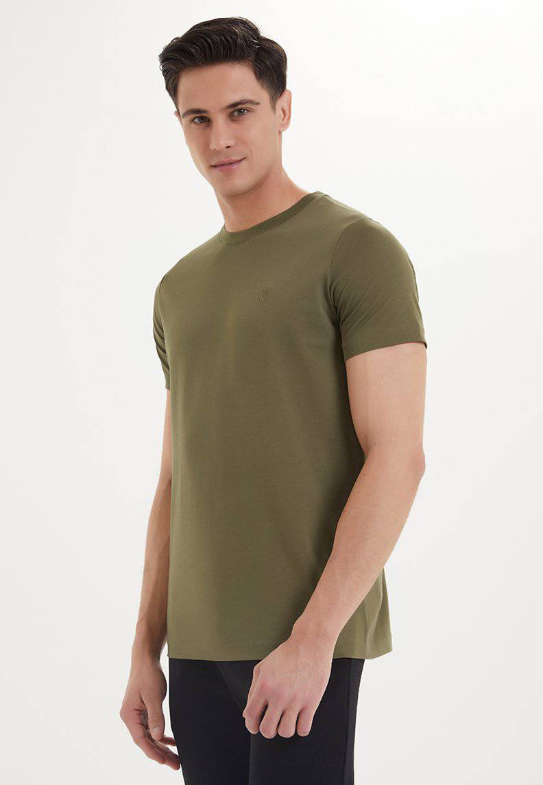 ESSENTIALS O-NECK T-SHIRT in Dark Olive - T-Shirt - Westmark London EU(TR) Store Organik Pamuklu Sürdürülebilir Moda