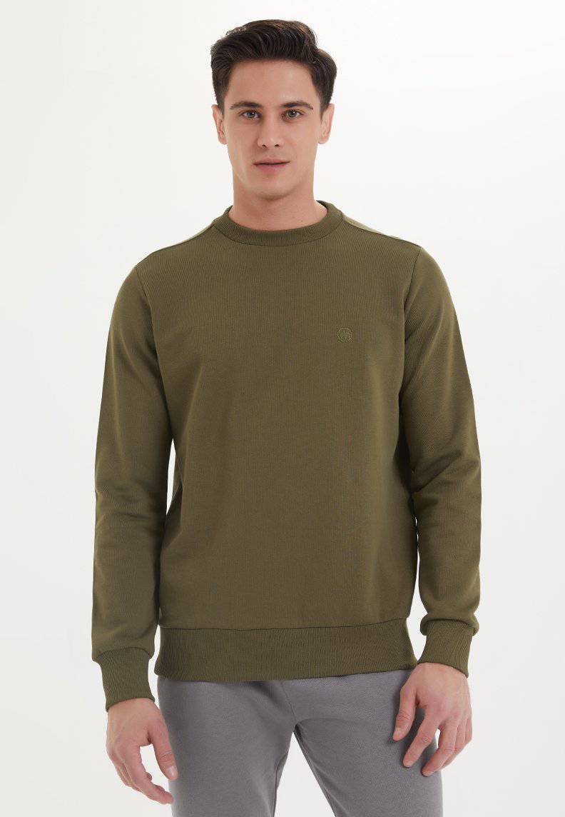 ESSENTIALS SWEAT in Dark Olive - Sweatshirt - Westmark London EU(TR) Store Organik Pamuklu Sürdürülebilir Moda