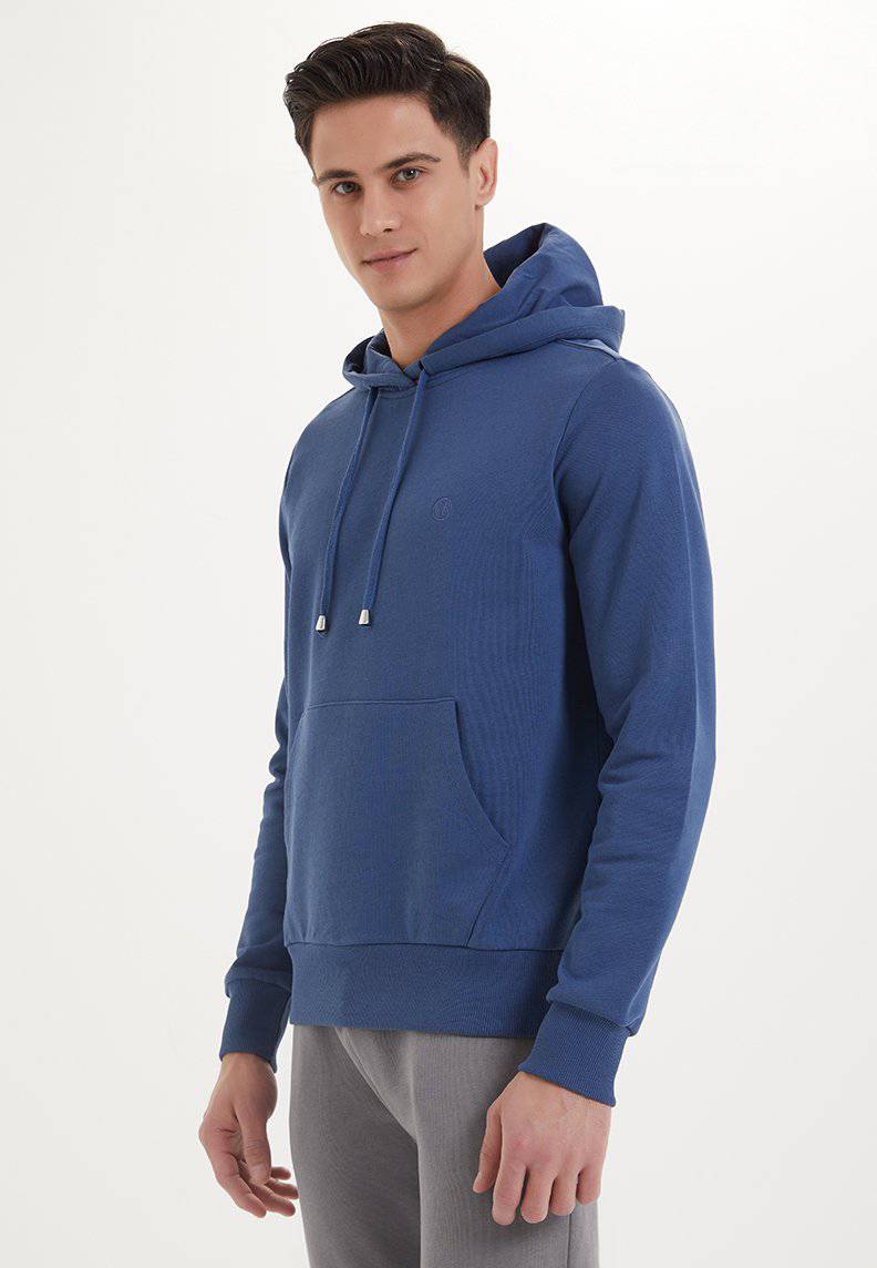 ESSENTIALS HOODIE in Dark Denim - Sweatshirt - Westmark London EU(TR) Store Organik Pamuklu Sürdürülebilir Moda