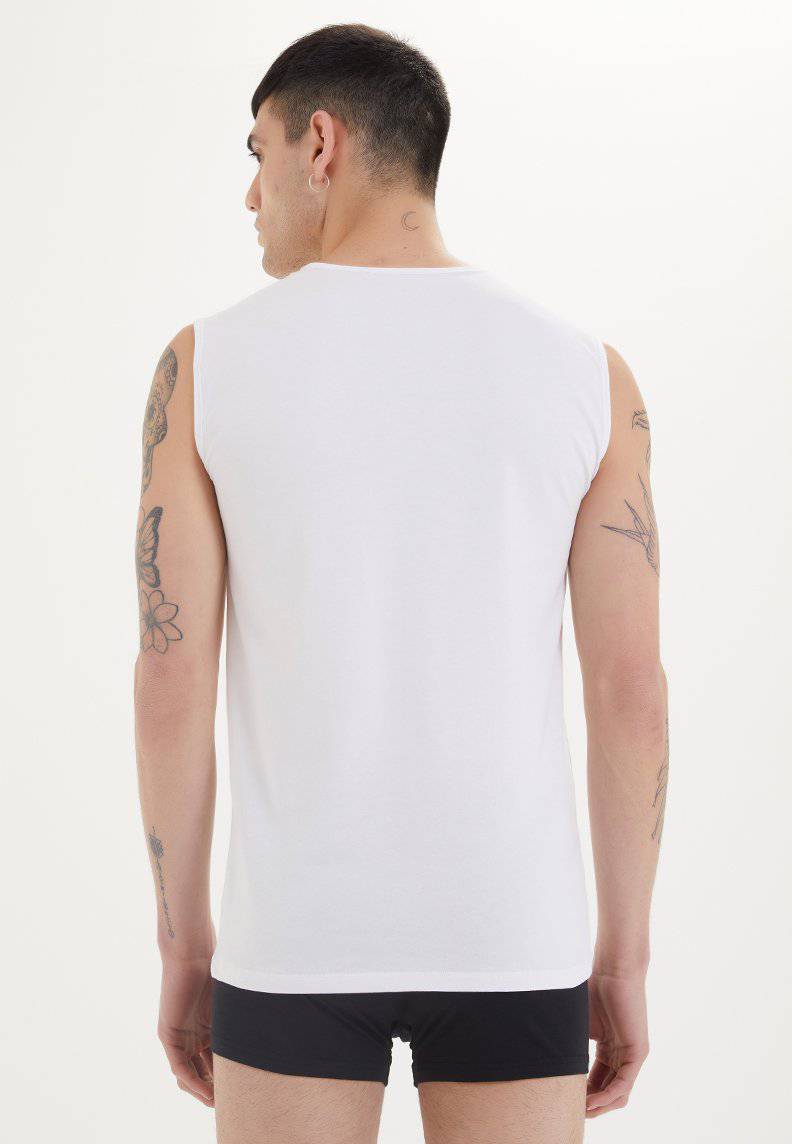 SLEEVELESS V-NECK in White - Underwear - Westmark London EU(TR) Store Organik Pamuklu Sürdürülebilir Moda