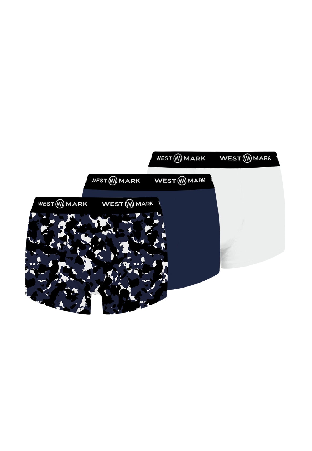 OSCAR TRUNK NAVY CAMOUFLAGE 3-PACK - Underwear - Westmark London EU(TR) Store Organik Pamuklu Sürdürülebilir Moda
