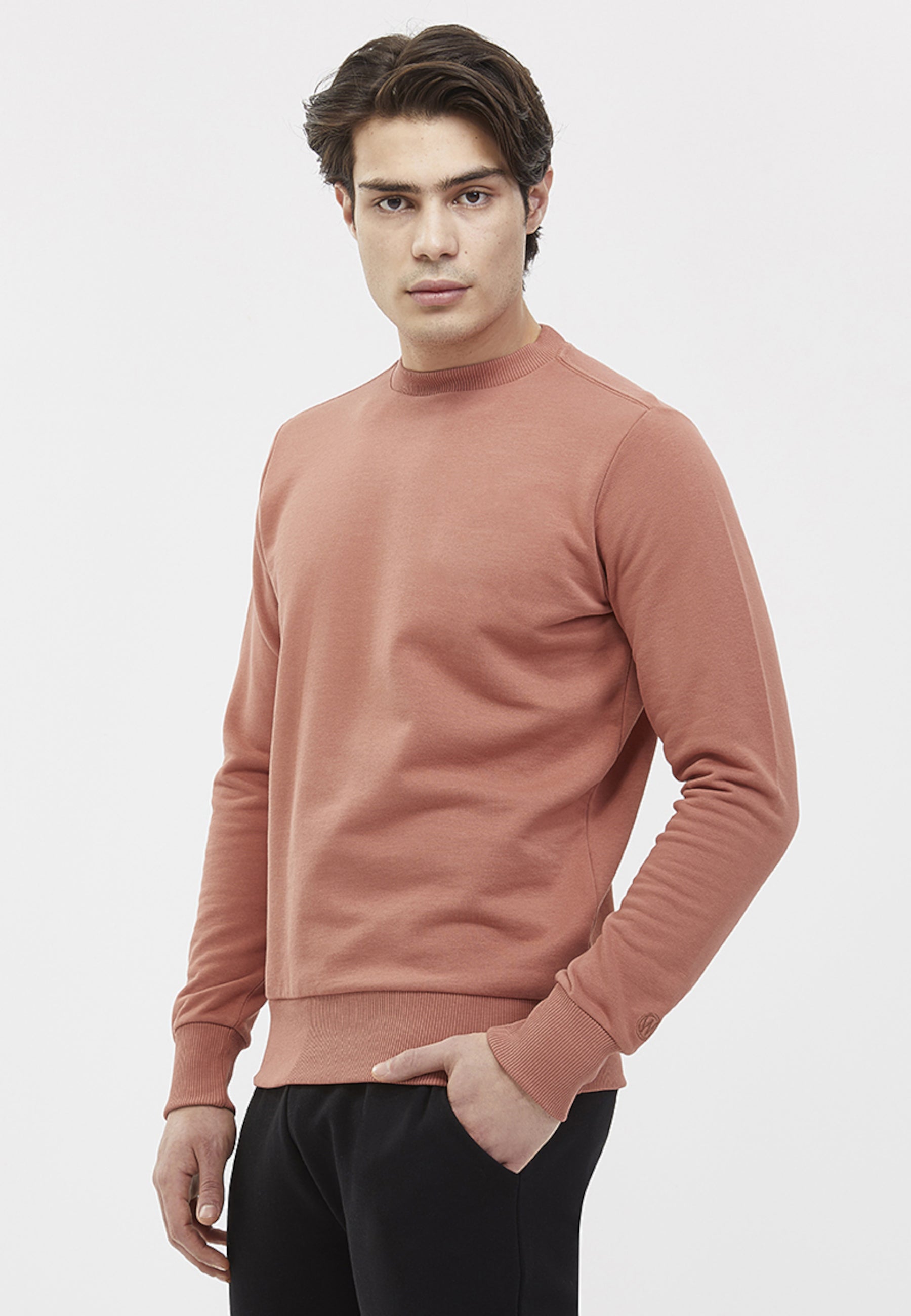 Kiremit Bisiklet Yaka Basic Pamuklu Regular Fit Erkek Sweatshirt CORE - Sweatshirt - Westmark London EU(TR) Store Organik Pamuklu Sürdürülebilir Moda