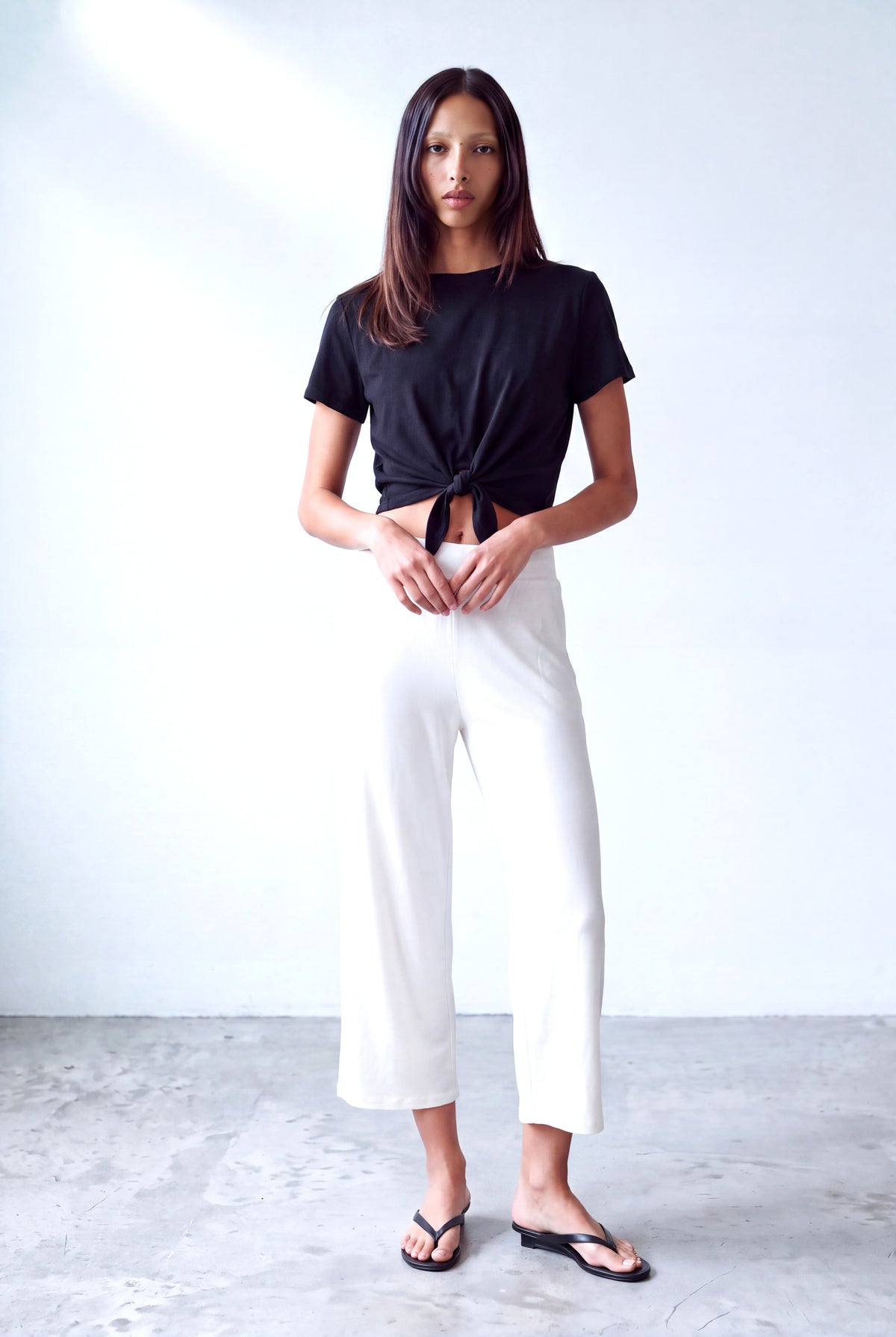 Beyaz Kadın Beyaz Viskon Dökümlü Cepili Bol Paça Pantolon MYA - Pants - Westmark London EU(TR) Store Organik Pamuklu Sürdürülebilir Moda