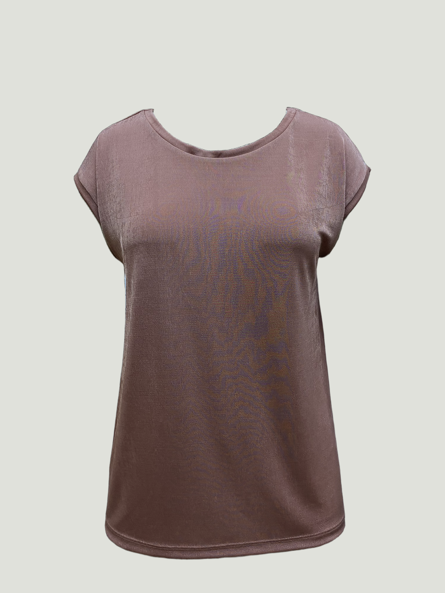 Küllü Pembe Bisiklet Yaka Pamuklu Kadın Kısa Kollu T-Shirt BETTY O-NECK TOP