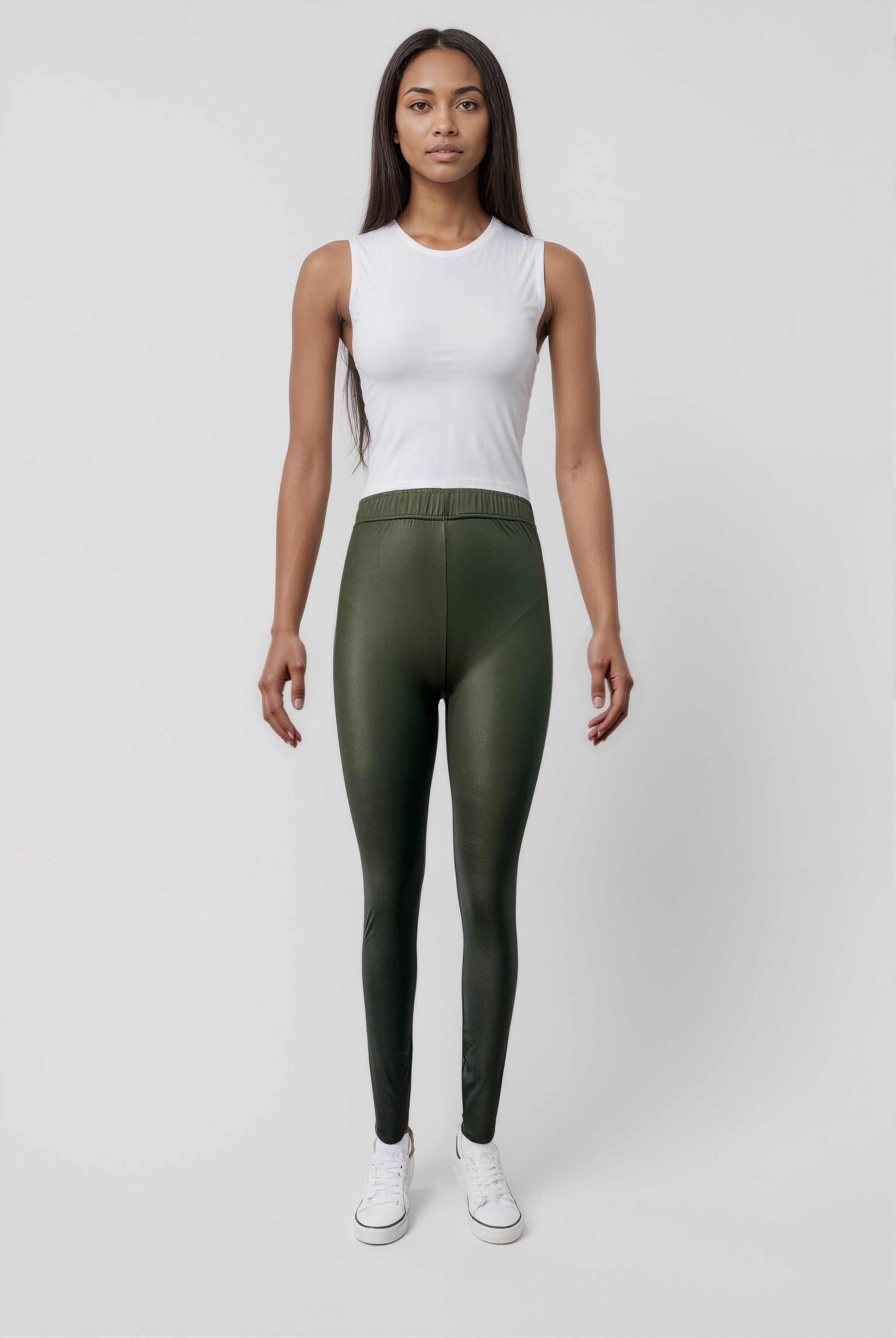 Koyu Kahve Polyester Elastan Karışımı Lastikli Bel Kadın Tayt Lillian Long Legging - Leggings - Westmark London EU(TR) Store Organik Pamuklu Sürdürülebilir Moda