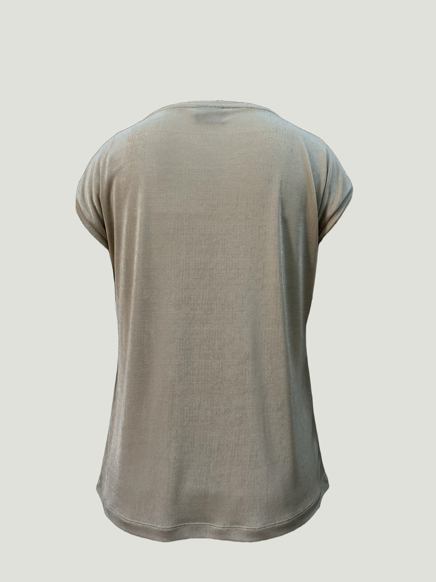 Gümüş Bisiklet Yaka Pamuklu Kadın Kısa Kollu T-Shirt BETTY O-NECK TOP