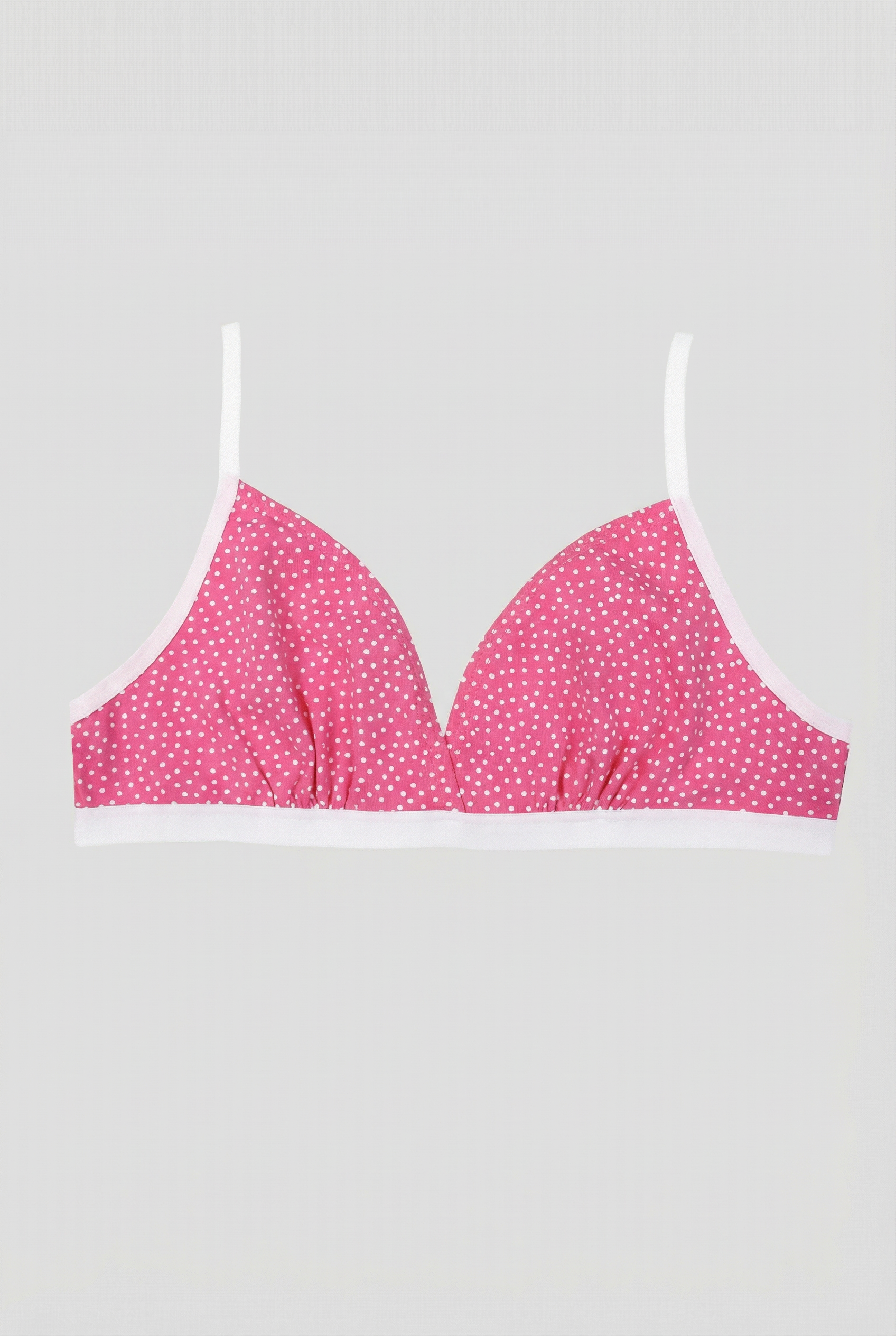 2'li Pembe, Beyaz Pamuk / Elastan Kız Çocuk Puantiyeli Bralet Set LCVICTORIA - Underwear - Westmark London EU(TR) Store Organik Pamuklu Sürdürülebilir Moda