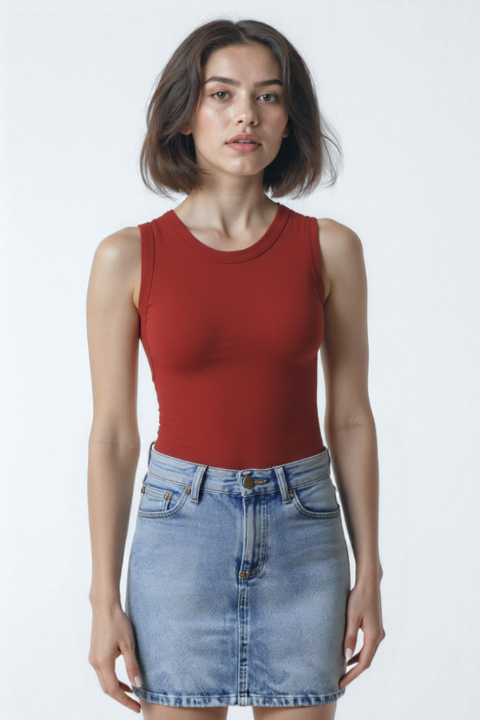 2'li Siyah Kırmızı Bisiklet Yaka Pamuklu Kısa Kollu Kadın T-Shirt CHARLOTTE S/L TOP - Tops - Westmark London EU(TR) Store Organik Pamuklu Sürdürülebilir Moda