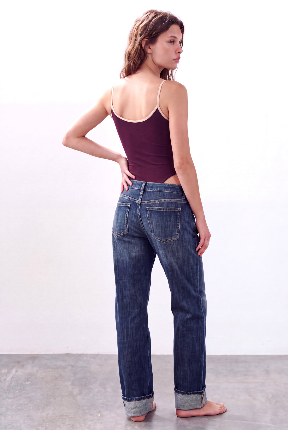 Bordo Kadın Bordo Pamuklu Askılı Kolsuz Renkli Biyeli Body PHOEBE - Bodysuit - Westmark London EU(TR) Store Organik Pamuklu Sürdürülebilir Moda