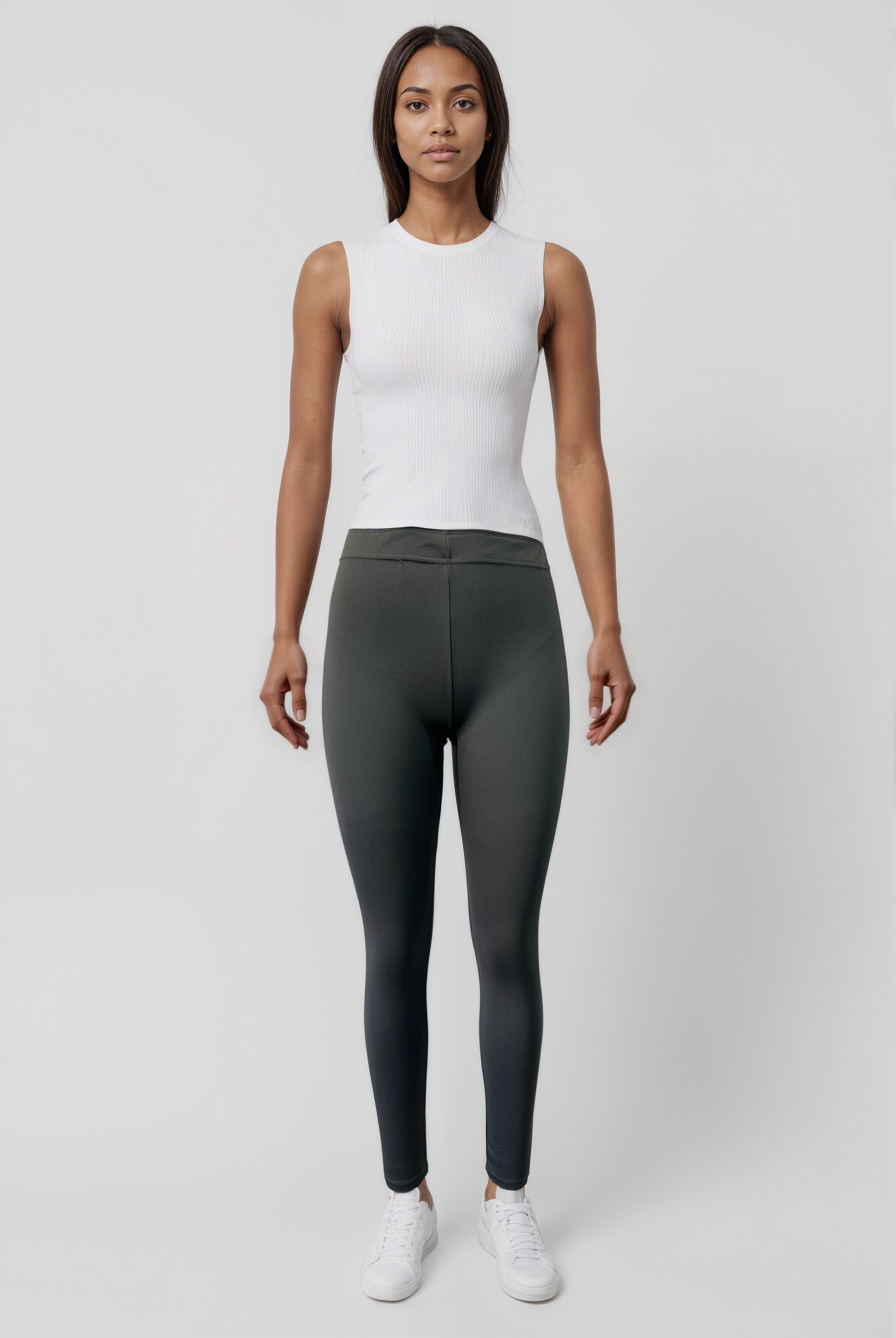 Koyu Gri Polyester Lastikli Bel Kadın Tayt Lillian Long Legging - Sweatpant - Westmark London EU(TR) Store Organik Pamuklu Sürdürülebilir Moda