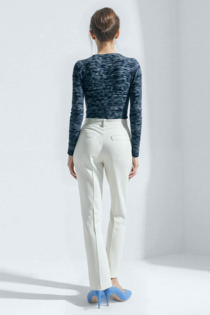 Lacivert V Yaka Uzun Kollu Kadın Bluz VIOLA TOP - Blouse - Westmark London EU(TR) Store Organik Pamuklu Sürdürülebilir Moda