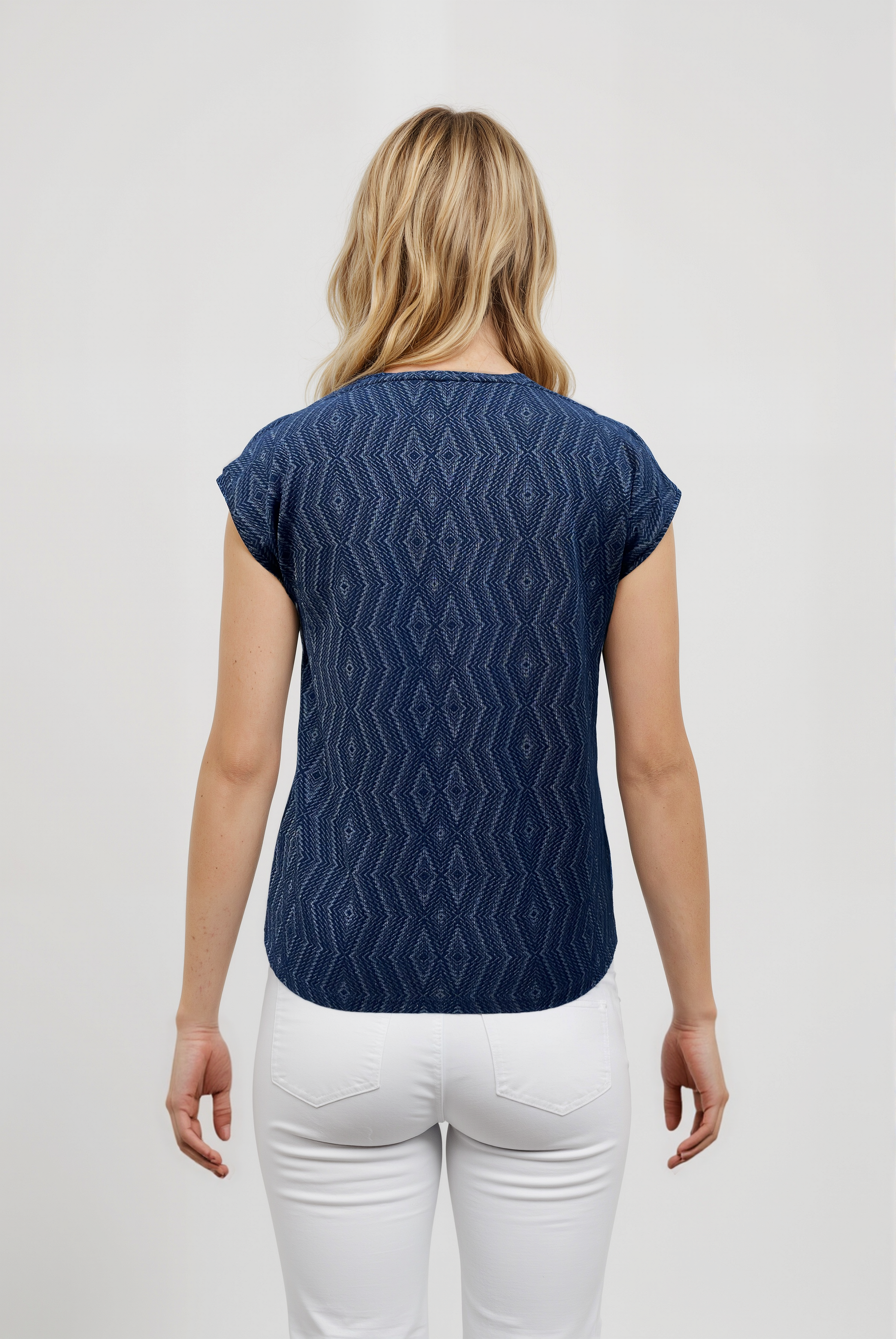 Gece Mavisi Bisiklet Yaka Simli Kısa Kollu Kadın T-Shirt SKY GLITTER S/S TOP - T-Shirt - Westmark London EU(TR) Store Organik Pamuklu Sürdürülebilir Moda